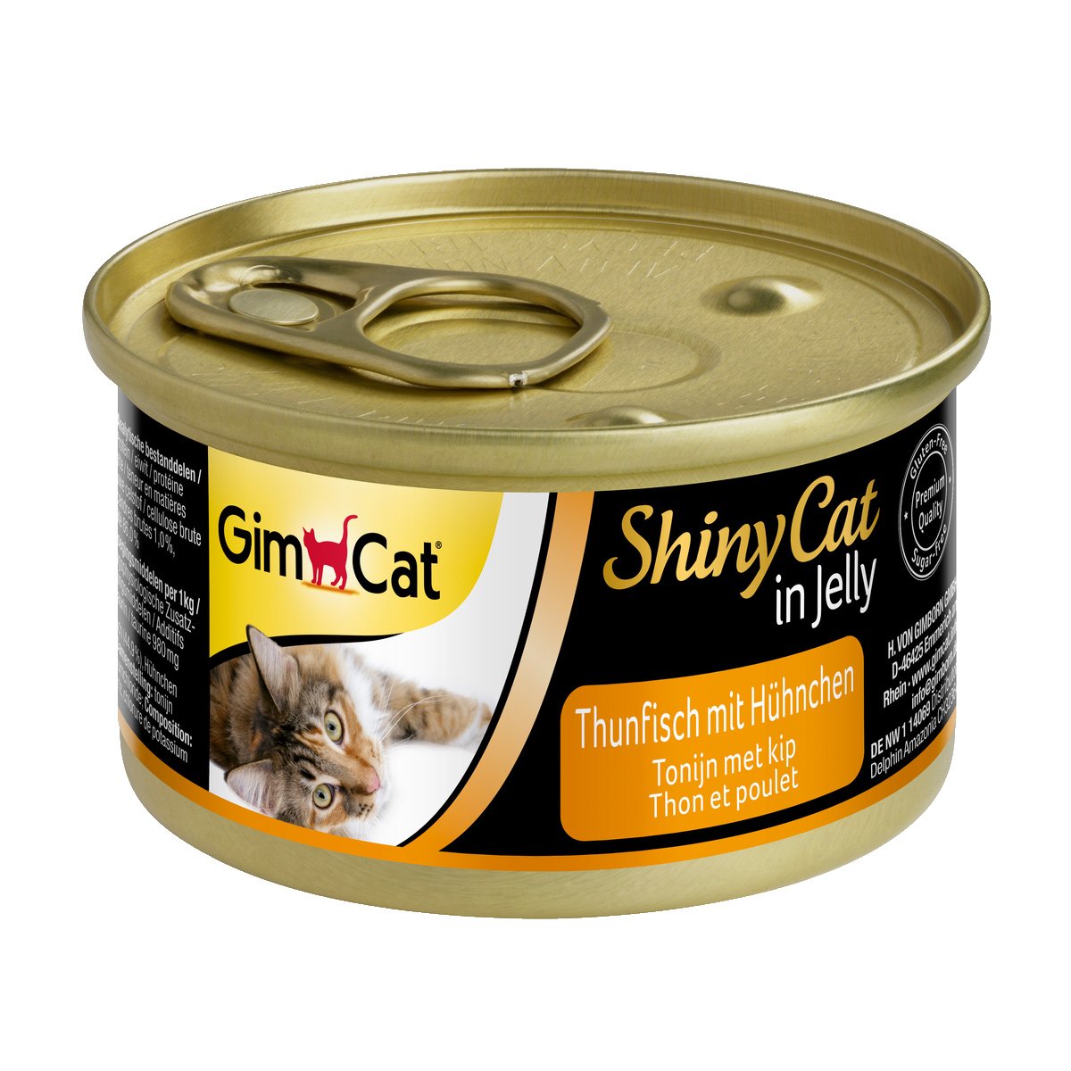 Levně GimCat ShinyCat tuňák s kuřecím masem v želé 24 × 70 g