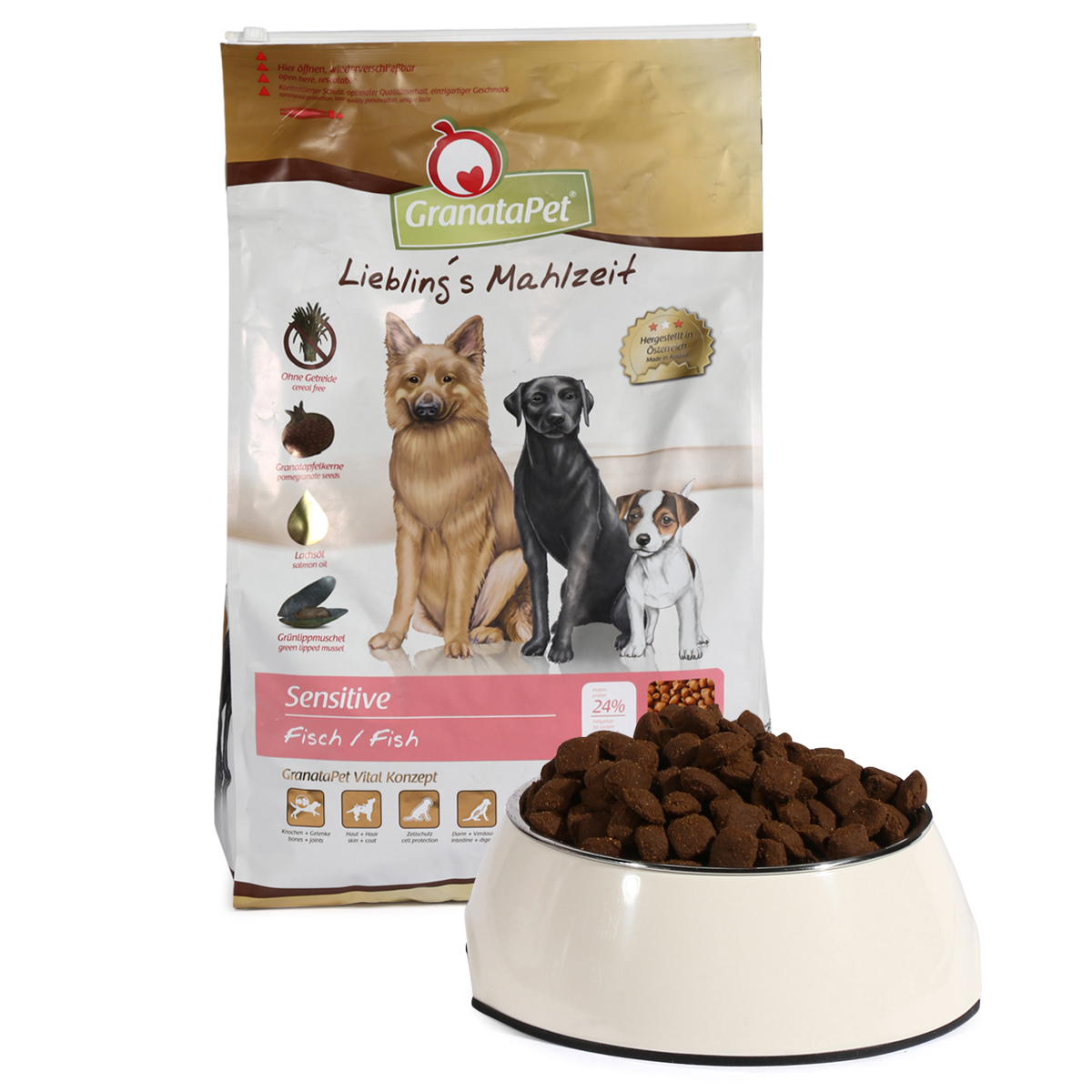 GranataPet Liebling's Mahlzeit Sensitive s rybím masem 2x10kg