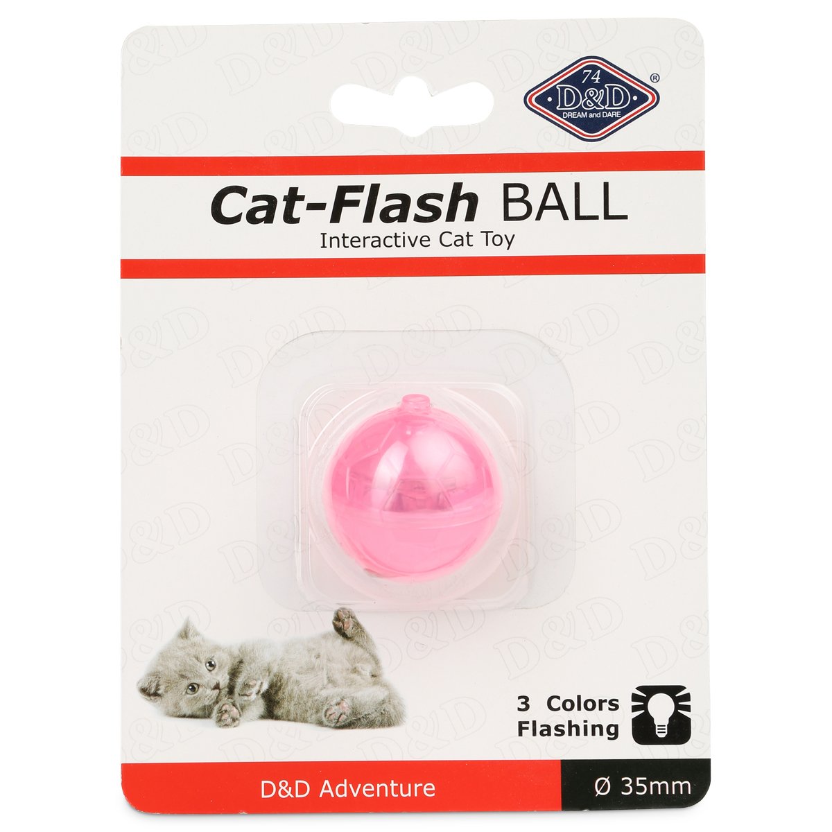 Levně D&D Flash-Ball hračka pro kočky, červená