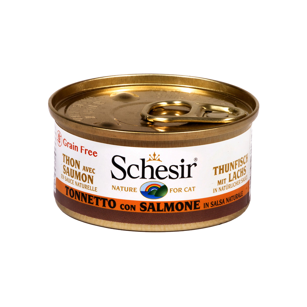 Schesir Cat Natural Sauce tuňák a losos 24x70g