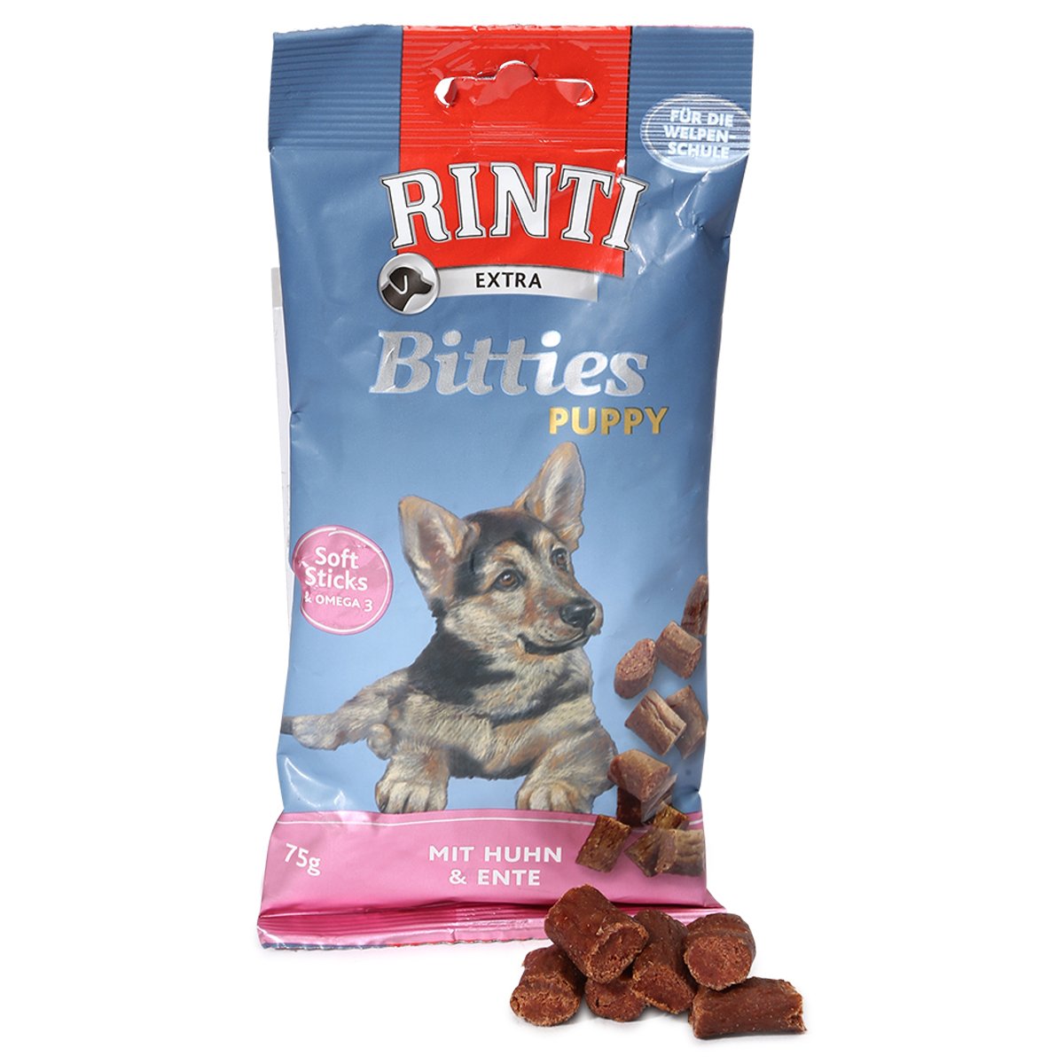 Rinti Extra Bitties Puppy kuře a kachna 75 g