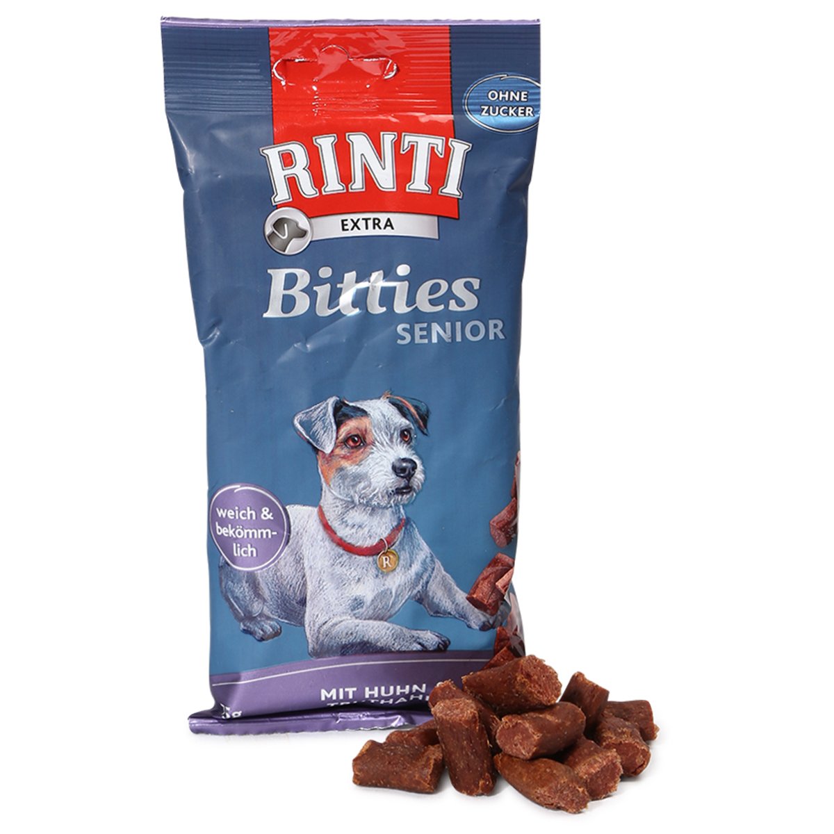 RINTI Extra Bitties Senior kuře a krocan 4 × 75 g