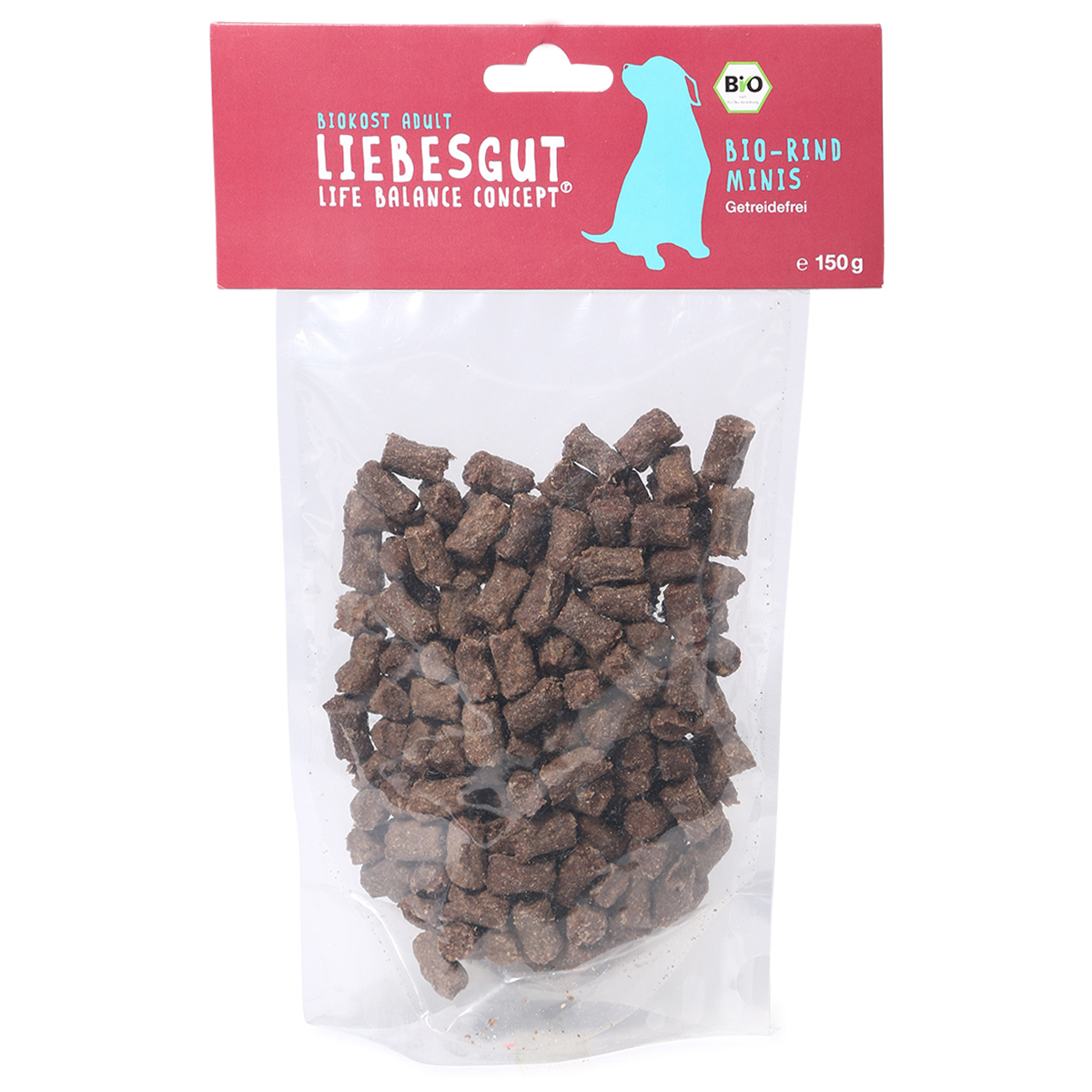 Liebesgut Bio Hund Minis s hovězím masem, 150 g 150 g