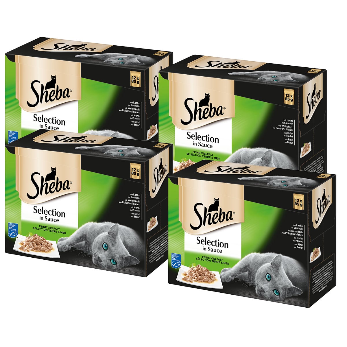 Sheba Katzenfutter Selection in Sauce Feine Vielfalt Multipack