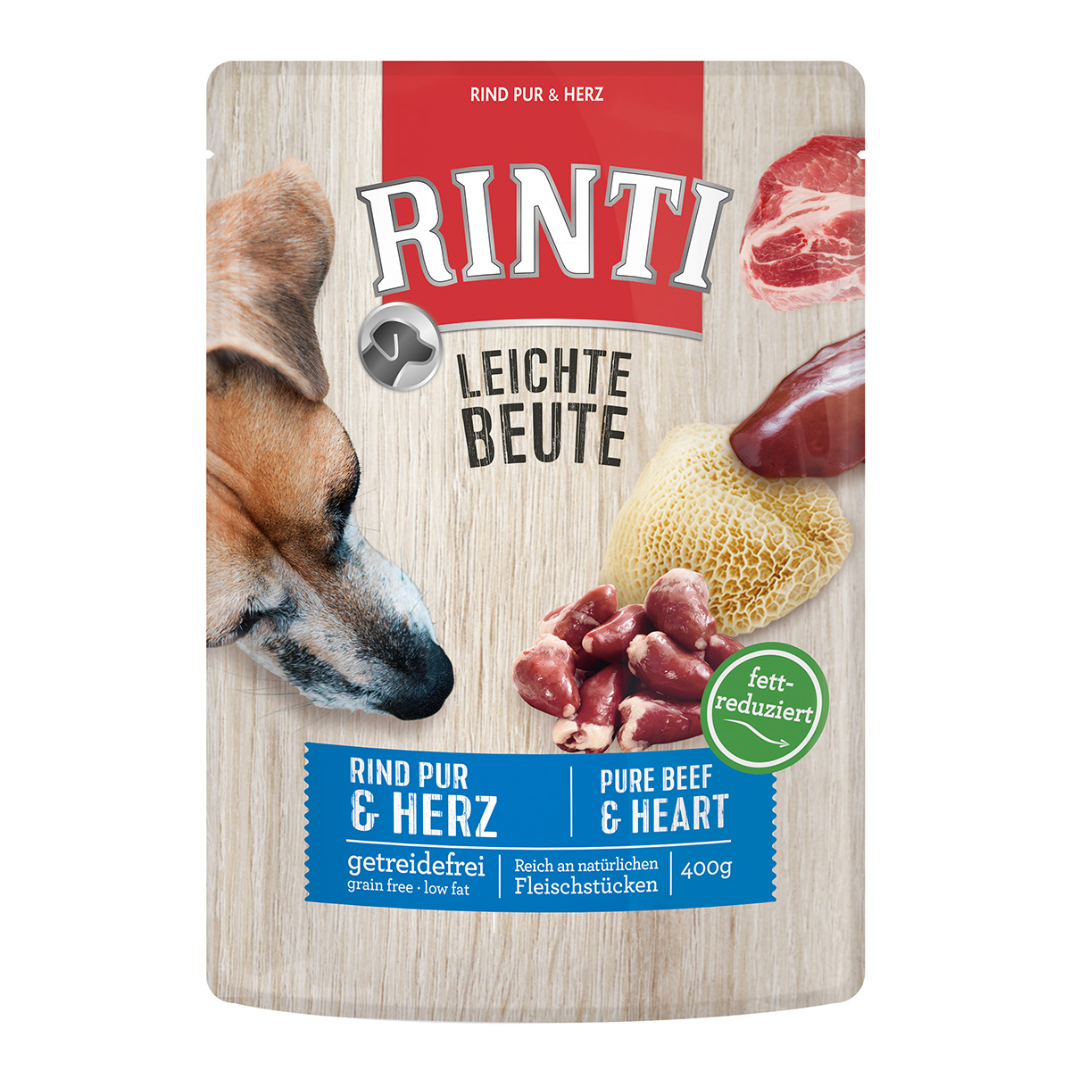 Rinti Leichte Beute čisté hovězí maso + drůbeží srdce 10 × 400 g