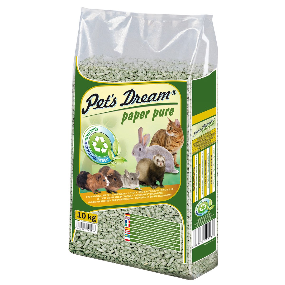 Levně Pet's Dream Paper Pure papírové pelety 10 kg