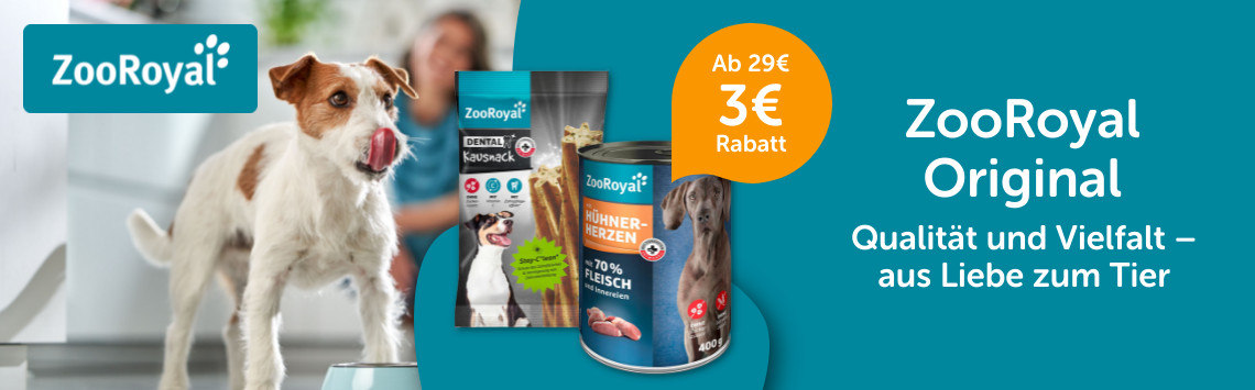 3€ Rabatt auf ZooRoyal