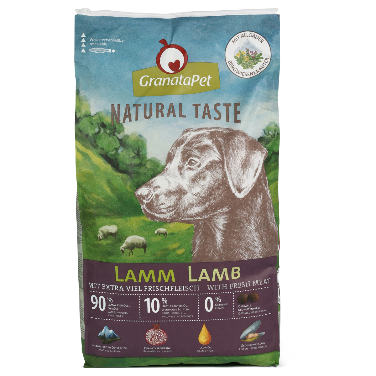 Levně GranataPet Natural Taste Adult s jehněčím masem 2 × 12 kg