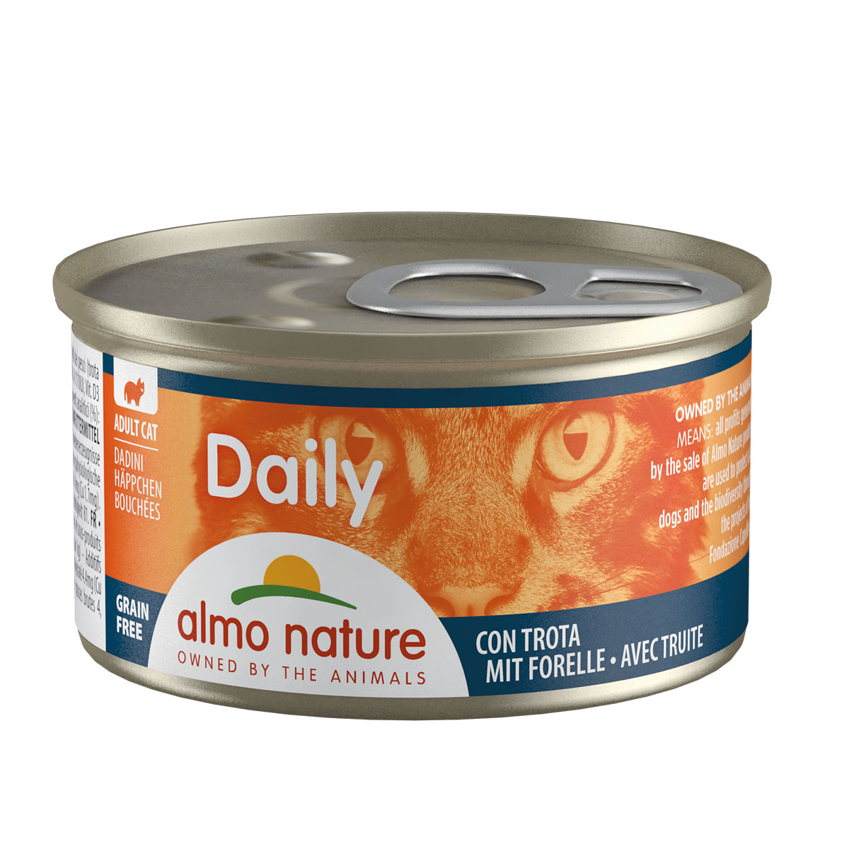 Almo Nature Daily Menü kousky, 24 × 85 g pstruh