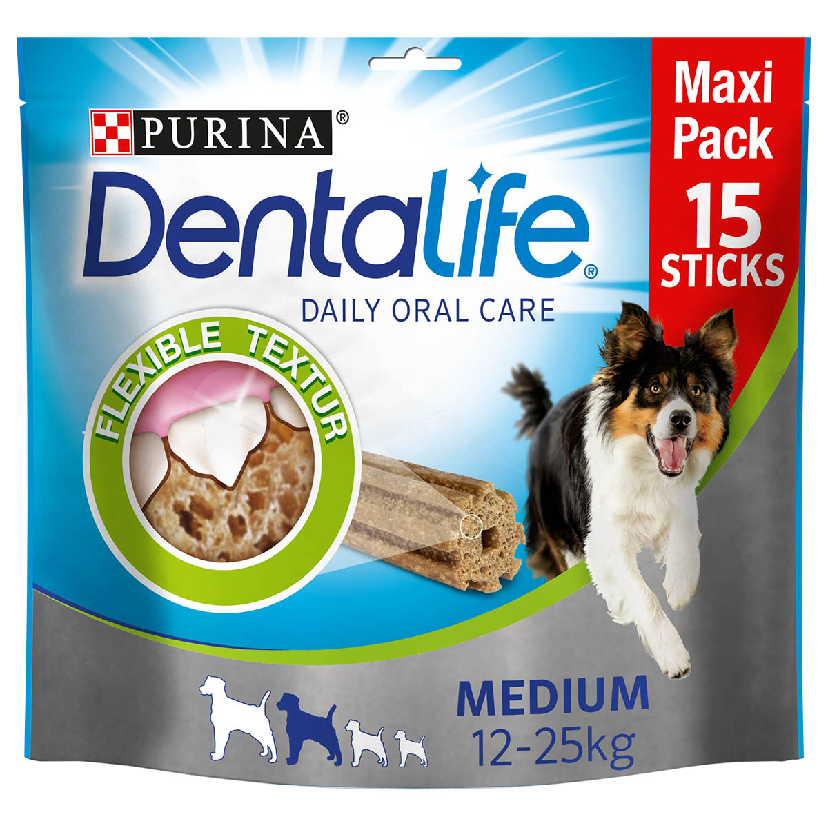 Levně Purina DentaLife snack pro každodenní péči o chrup pro středně velké psy Maxipack 345 g