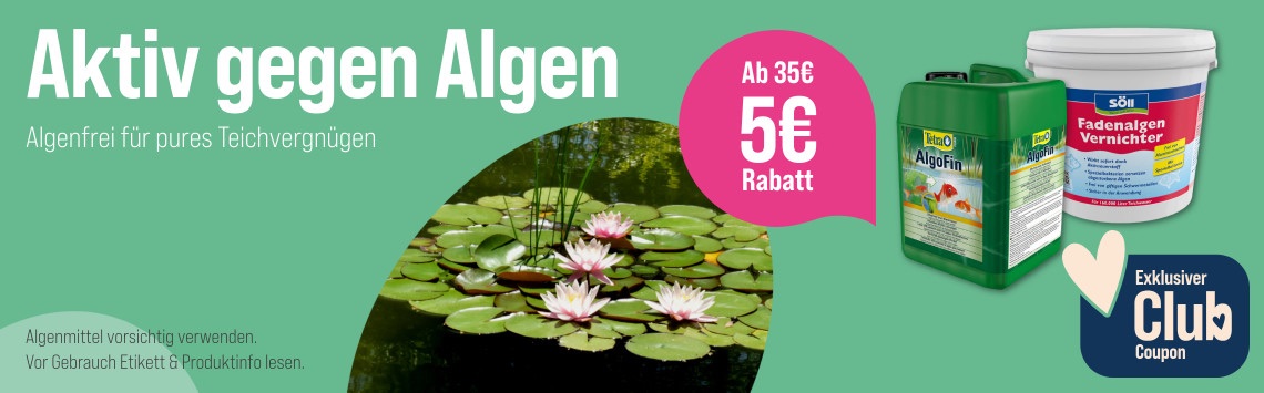 5 € ab 35 € auf Algenbekämpfung