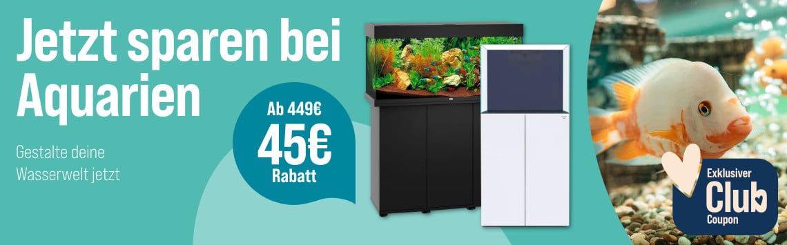 45€ Rabatt auf Aquarien