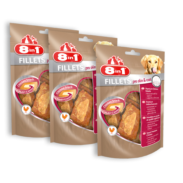 8in1 Fillets pro Skin & Coat 3 × velikost S