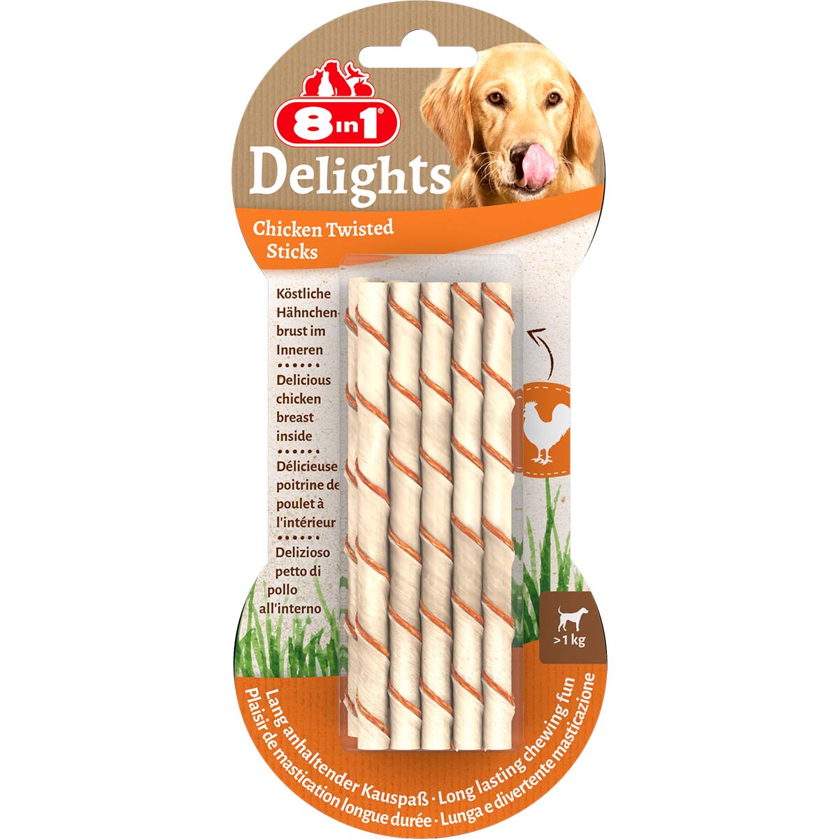 Levně 8in1 Delights Chicken Twisted Sticks 10 kusů