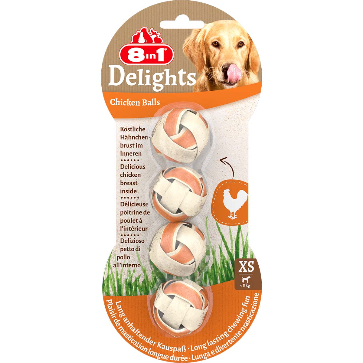 8in1 Delights žvýkací koule S 4 kusy