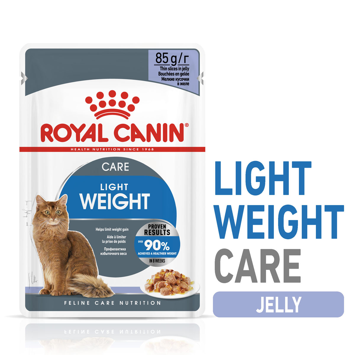 ROYAL CANIN ULTRA LIGHT in Gelee Nassfutter für zu Übergewicht neigenden Katzen 12x85g