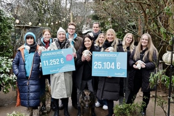 Flughafen Köln/Bonn und ZooRoyal
übergeben Spende an Notpfote