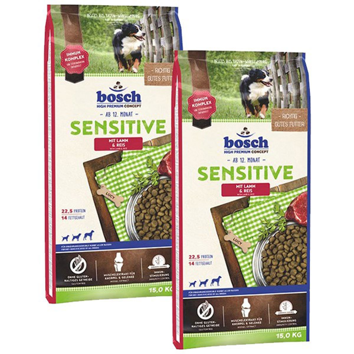 Bosch Sensitive jehněčí maso a rýže 2 × 15 kg