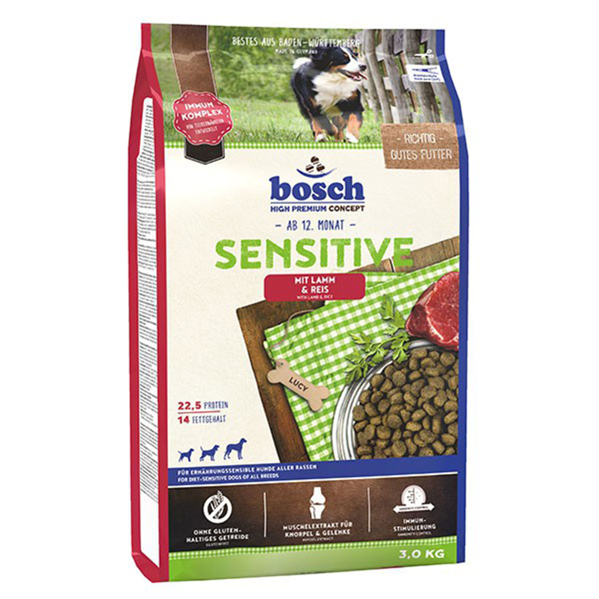 Levně Bosch Sensitive jehněčí maso a rýže 3 kg