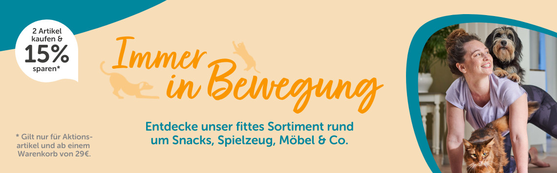 Immer in Bewegung mit 15% Rabatt