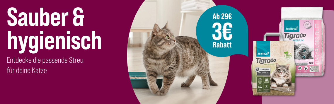 3€ auf Katzenstreu