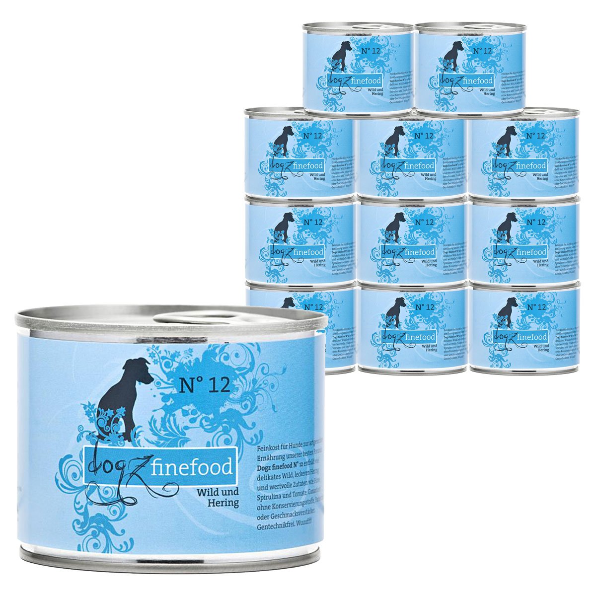 dogz finefood No. 12 zvěřina a sleď 12 × 200 g