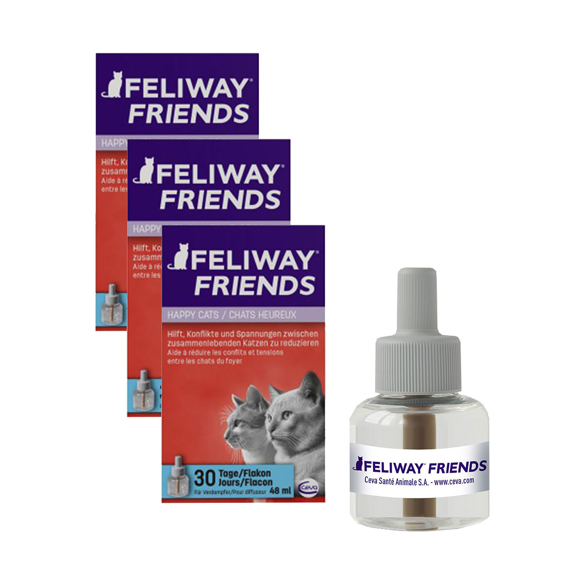 Feliway Friends 30-Tage Nachfüllflakon 48ml 3x48ml