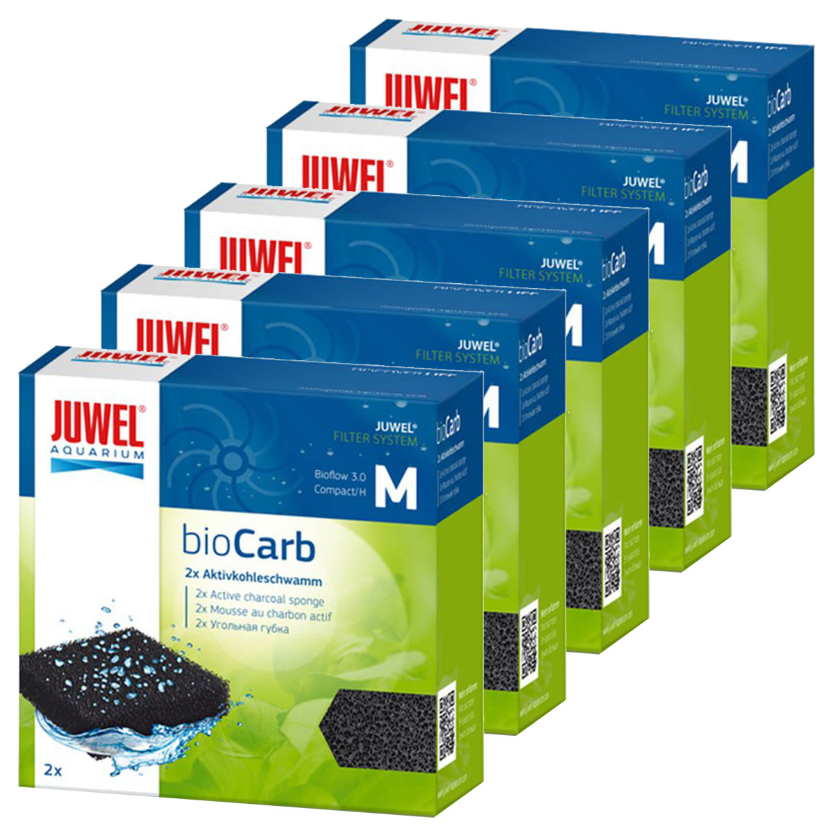 Juwel filtrační houba s aktivním uhlím bioCarb Bioflow 5xBioflow 3.0-Compact