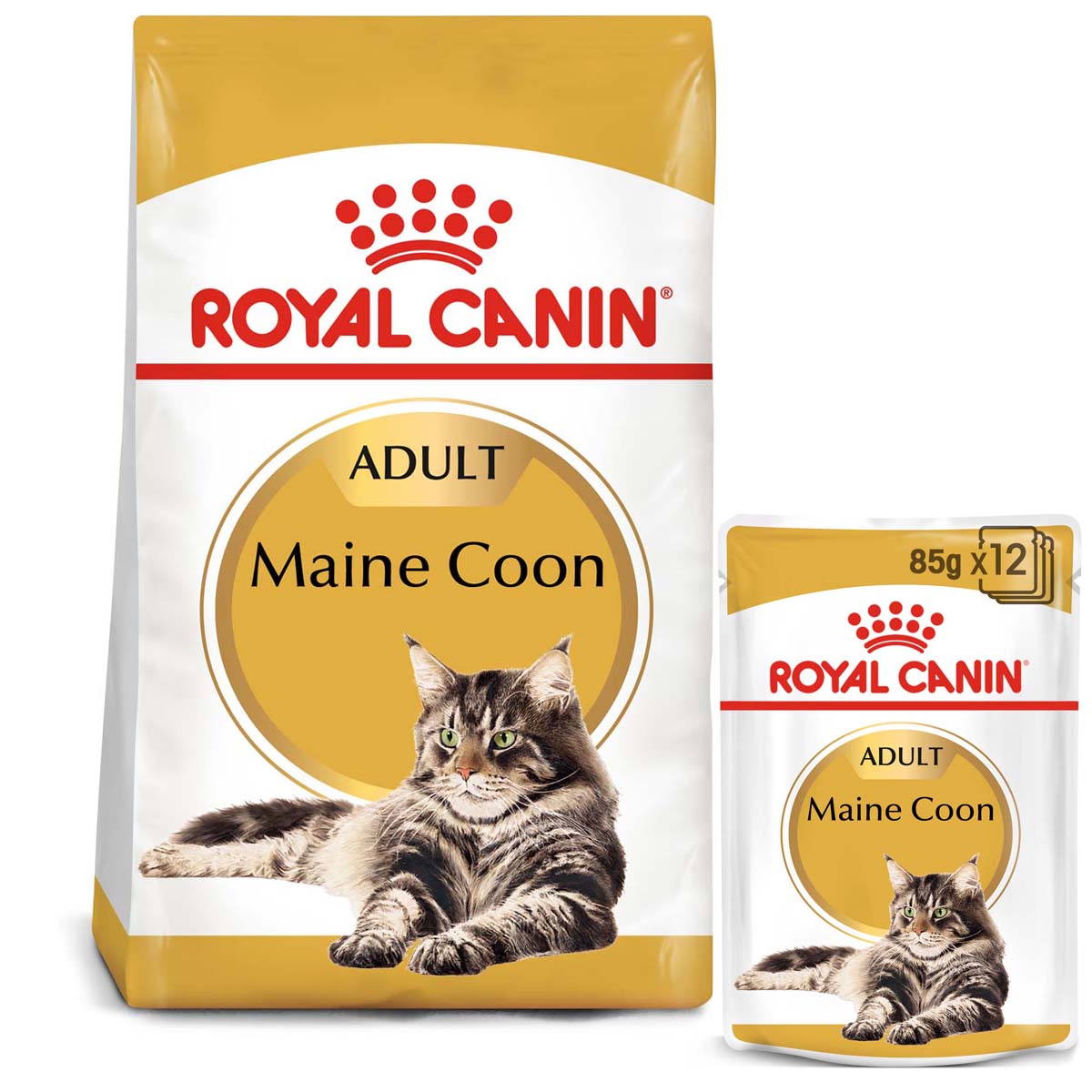 ROYAL CANIN ADULT Maine Coon 2 kg + kapsičky v omáčce 12× 85 g