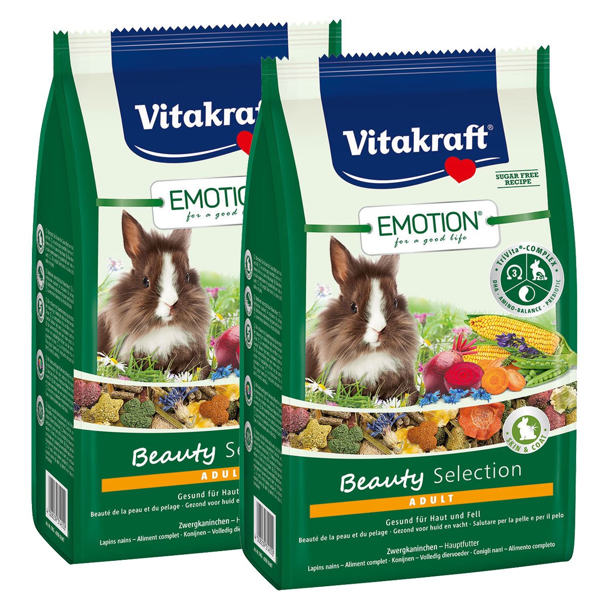 Levně Vitakraft Emotion Beauty Selection Adult zakrslý králíček 2 × 1,5 kg