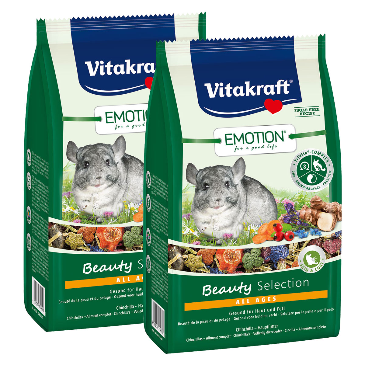 Levně Vitakraft Emotion Beauty Selection činčila 2× 600 g