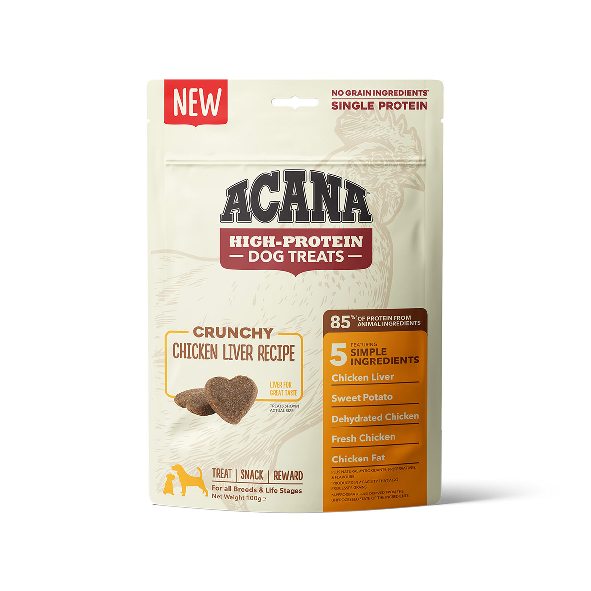 ACANA Dog Crunchy Treats Chicken Liver 100 g