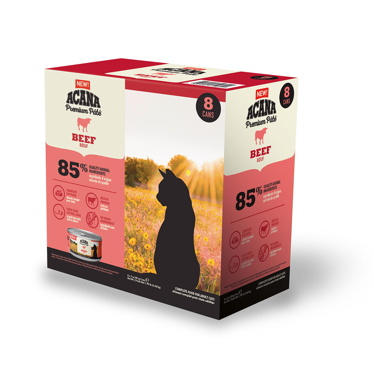 Levně ACANA Cat Premium Pâté Beef 8 × 85 g