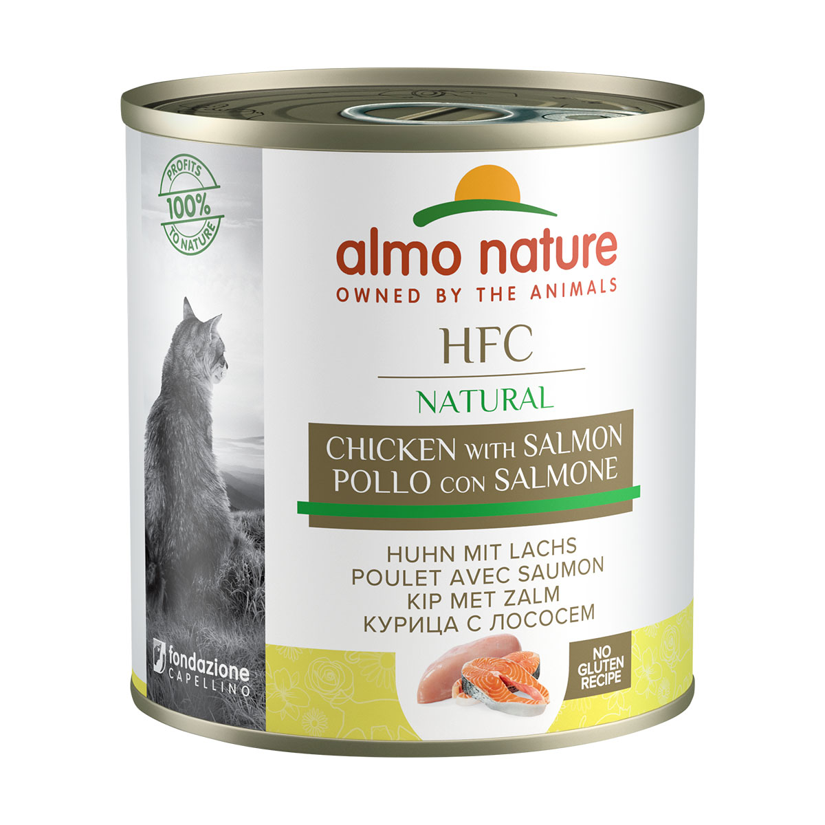 Almo Nature Classic krmivo pro kočky, 12× 280 g Kuře & losos