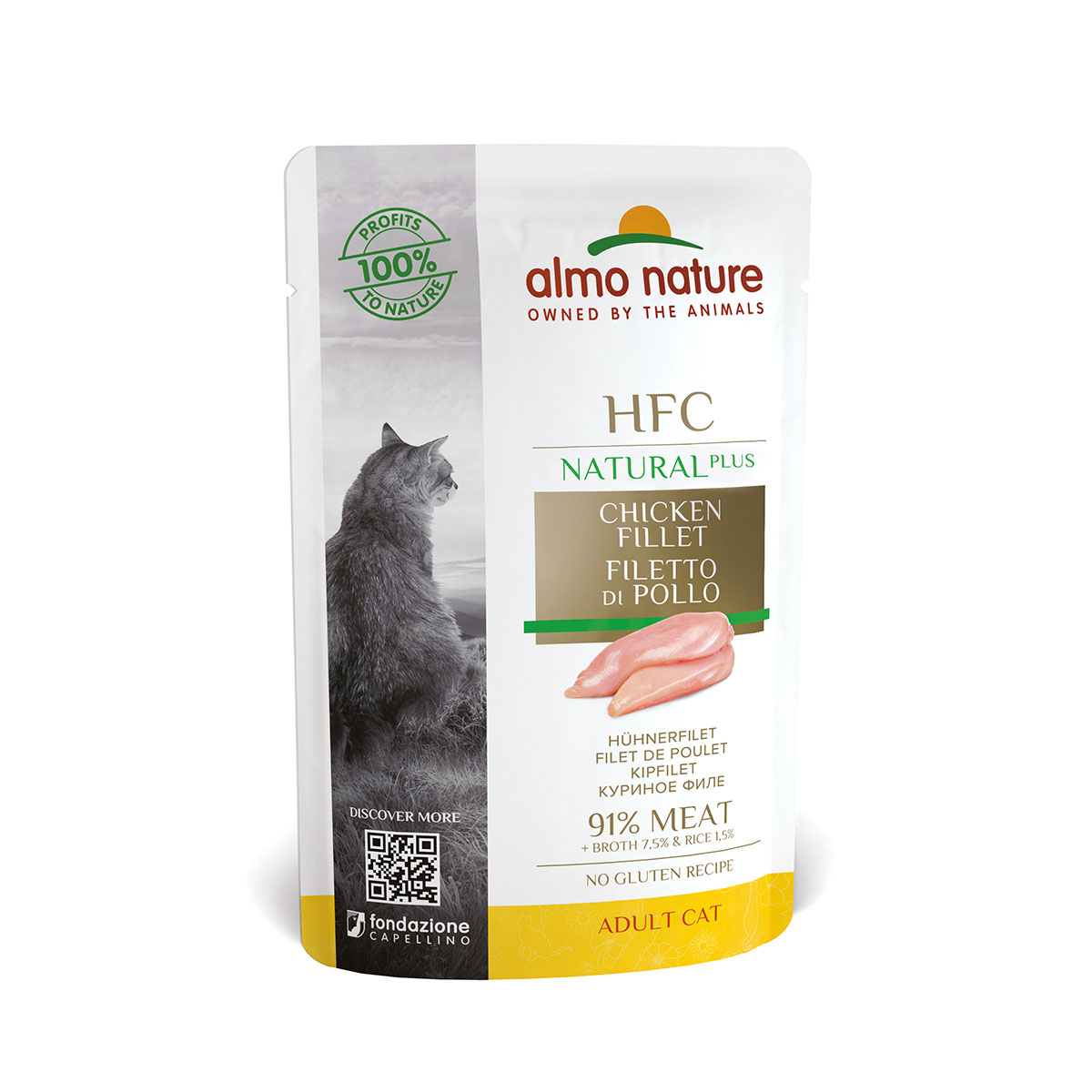 Almo Nature Alternative wet Cat s kuřecím filetem 24 × 55 g