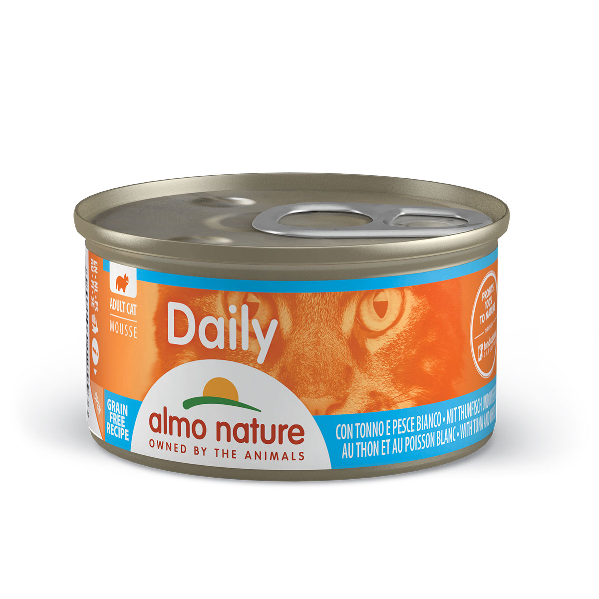 Almo Nature PFC Daily Menu Cat Mousse s tuňákem a treskou obecnou 24 × 85 g