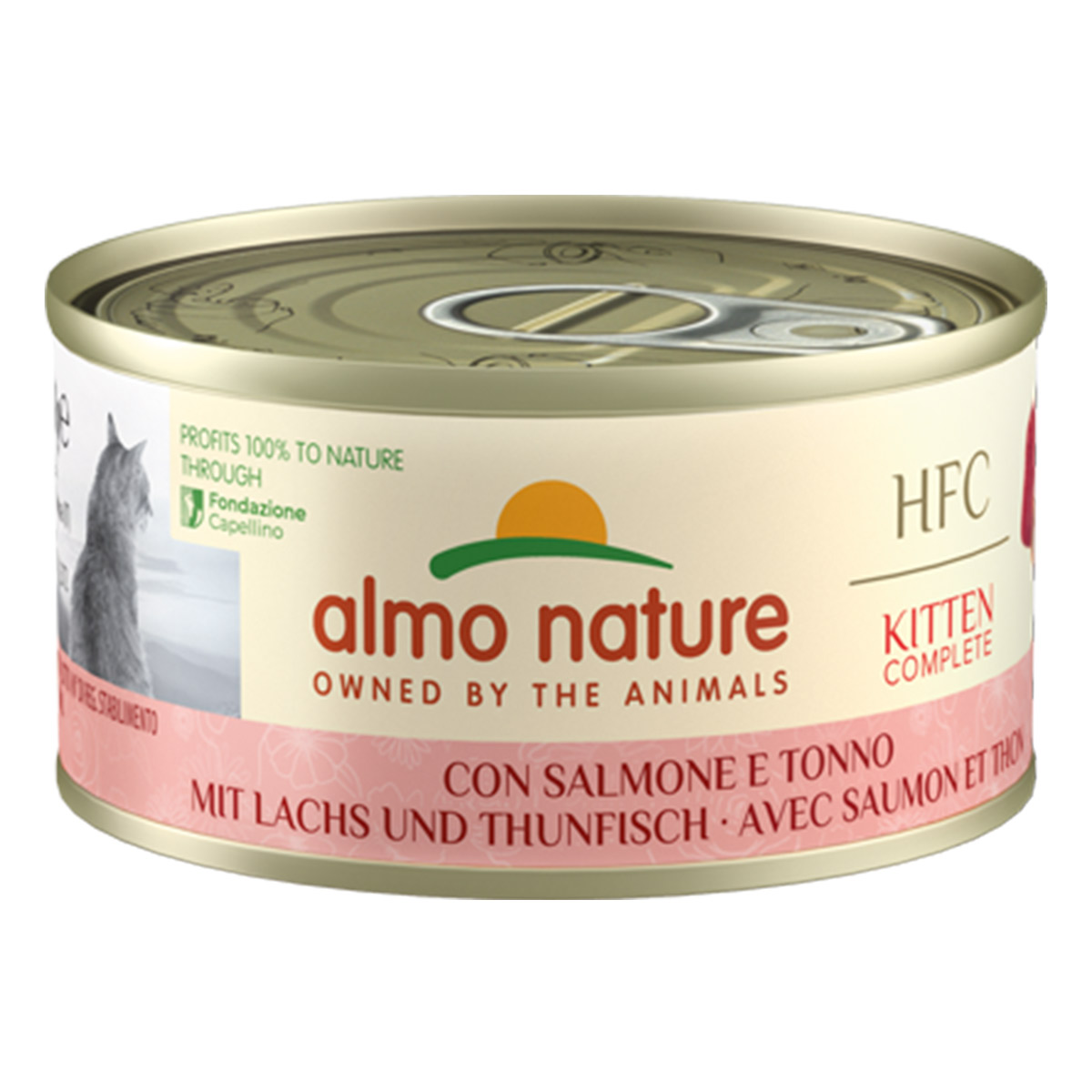 Levně Almo Nature HFC Complete Kitten losos a tuňák 24× 70 g