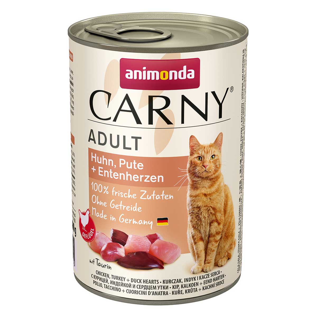 Animonda Carny Adult kuřecí a krůtí maso & kachní srdíčka 24x400g