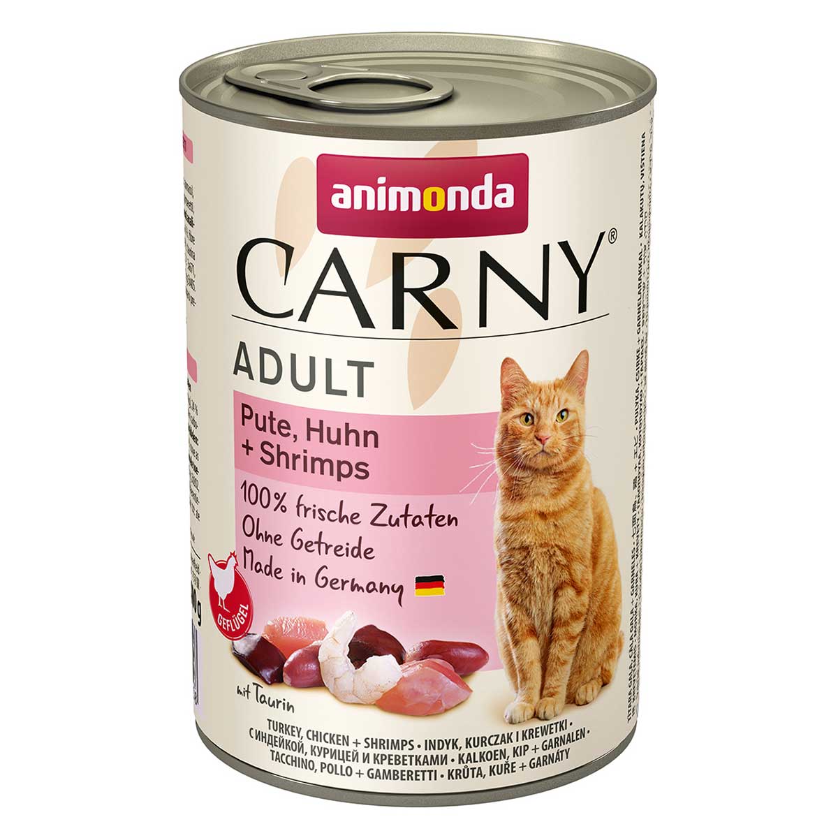 Animonda Carny Adult krůtí maso, kuřecí maso a krevety 24x400g