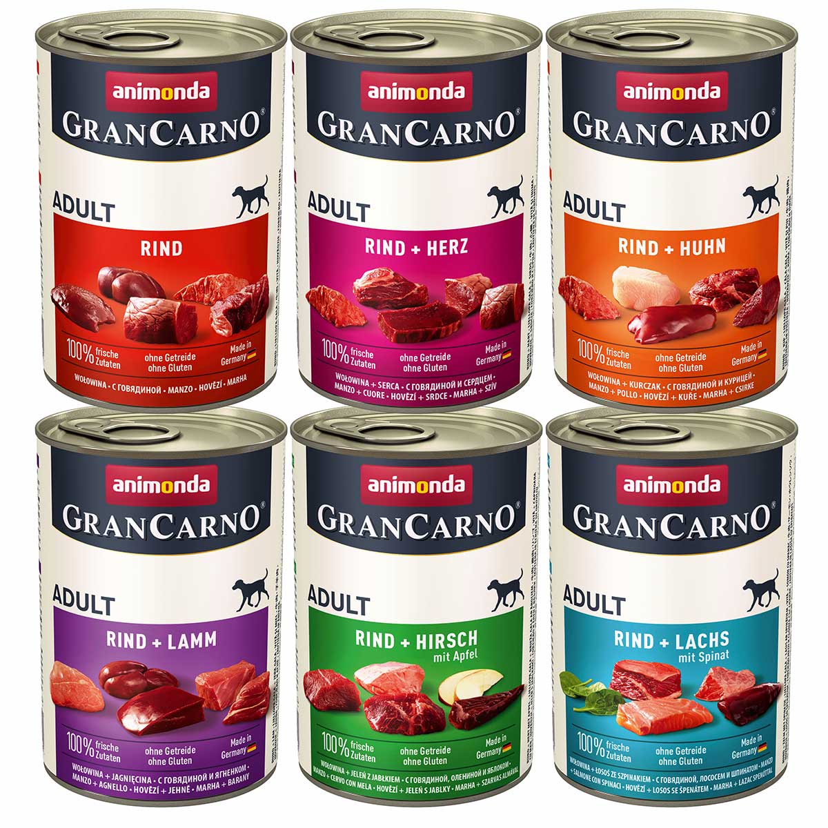 Animonda GranCarno Mixpaket 1, 6 x 400 g 24x400g
