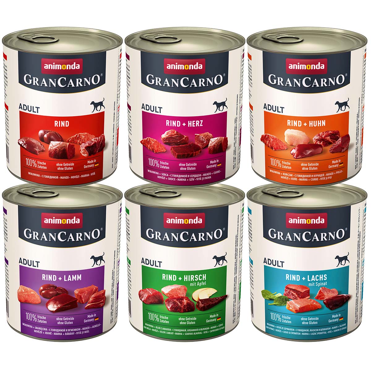 Animonda GranCarno Mixpaket 1, 6 x 800 g 6x800g