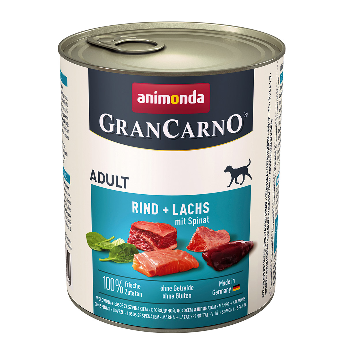 Animonda GranCarno Adult hovězí a losos se špenátem 6x800g