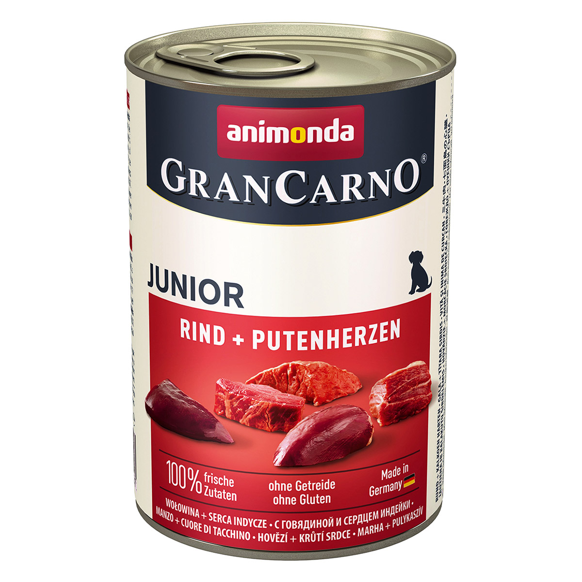 Animonda GranCarno Junior s hovězím masem a krůtími srdíčky 24x400g