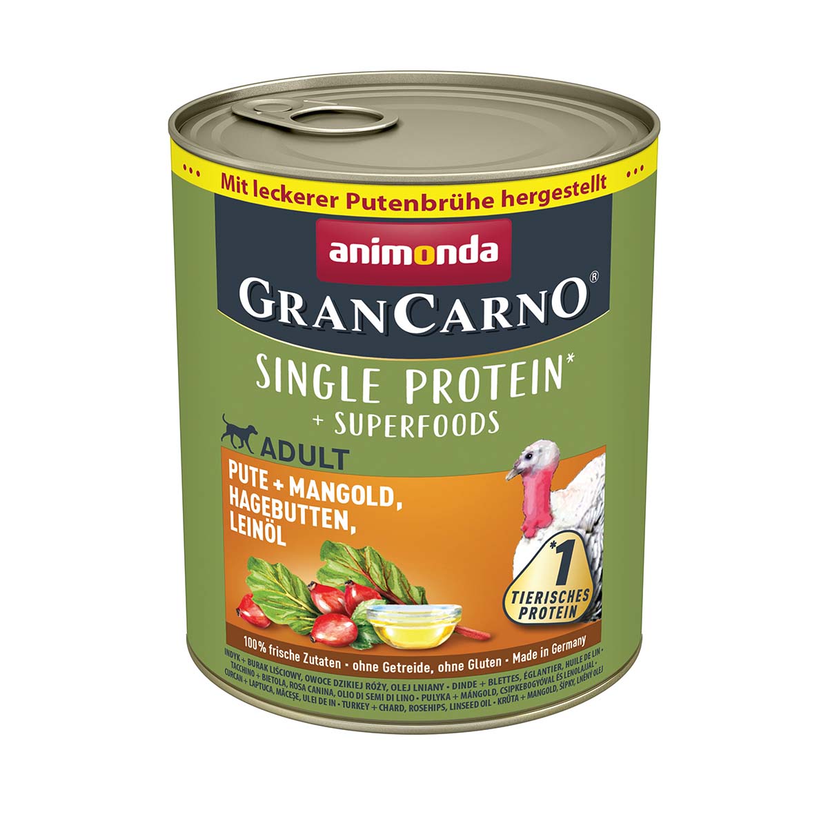animonda GranCarno superfoods Pute + Mangold + Hagebutte + Leinöl
