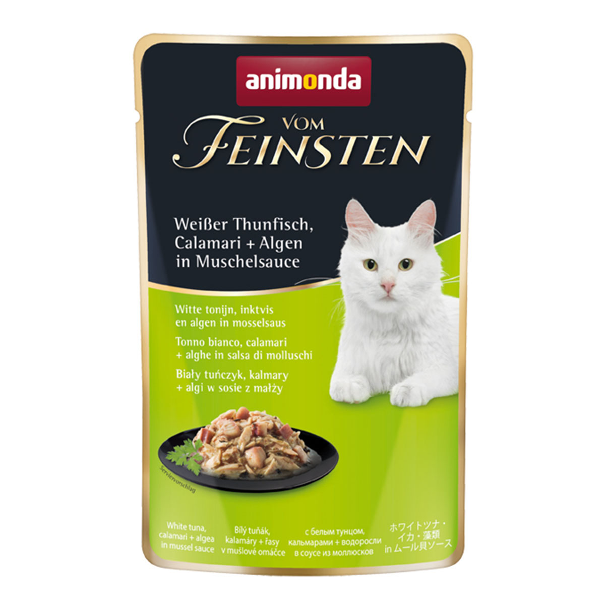Animonda Vom Feinsten s bílým tuňákem, kalamáry a mořskými řasami v omáčce z mušlí 18x50g