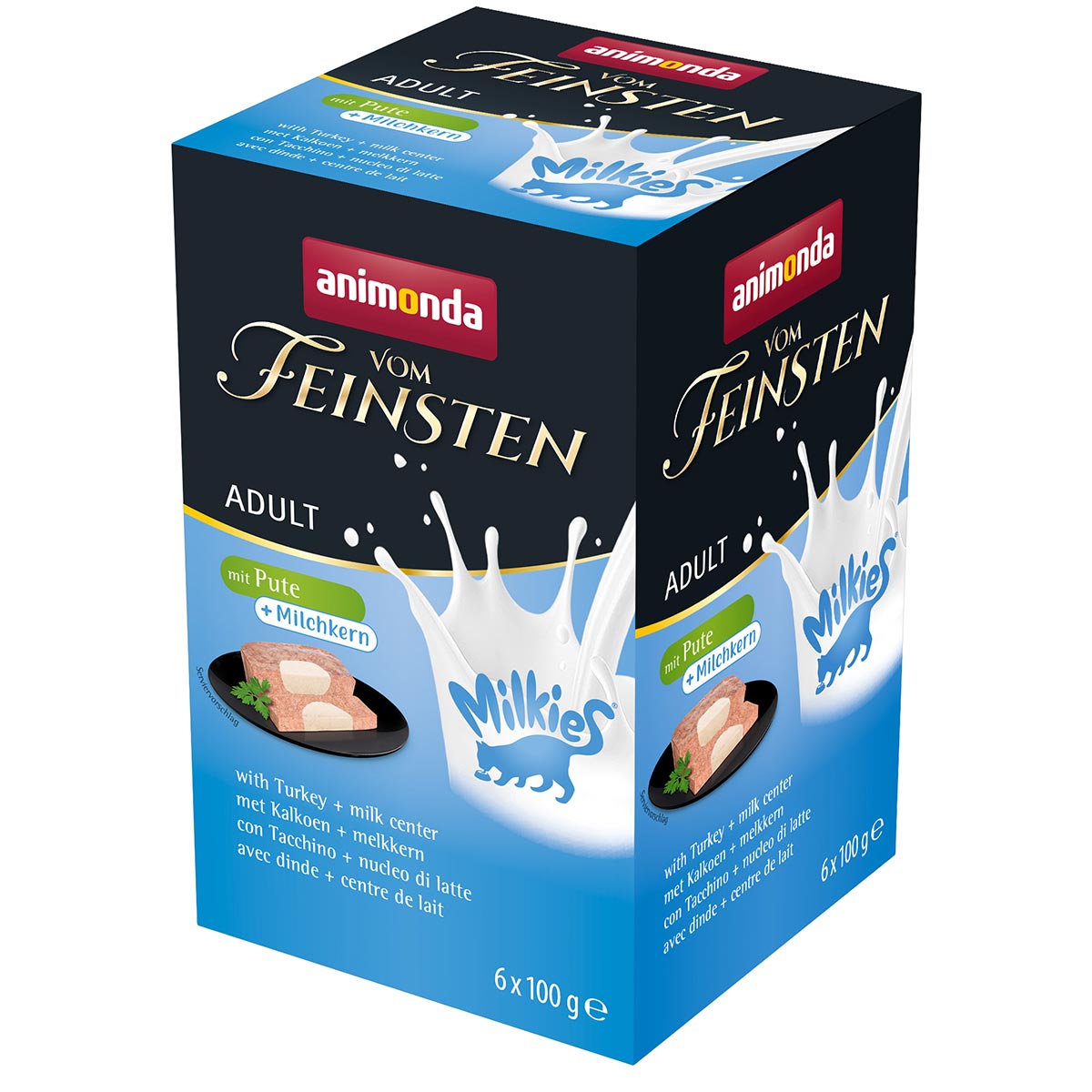 Animonda Vom Feinsten Adult krůtí maso + mléčný základ 32x100g