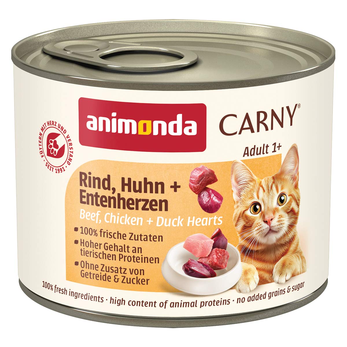 animonda Carny Adult Rind, Huhn und Entenherz