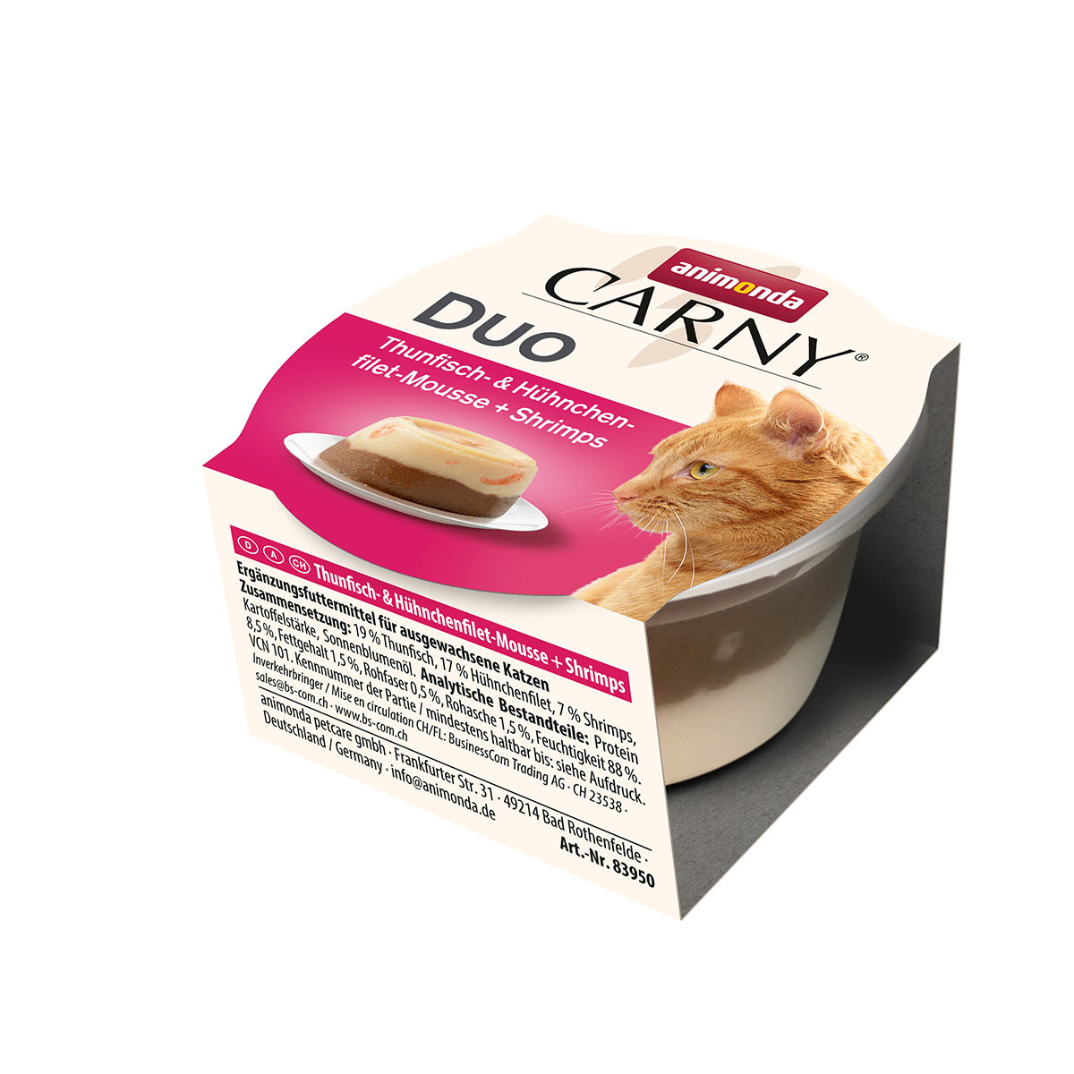 animonda Carny Duo tuňák a kuřecí filet s pěnou a krevetami 6× 70 g