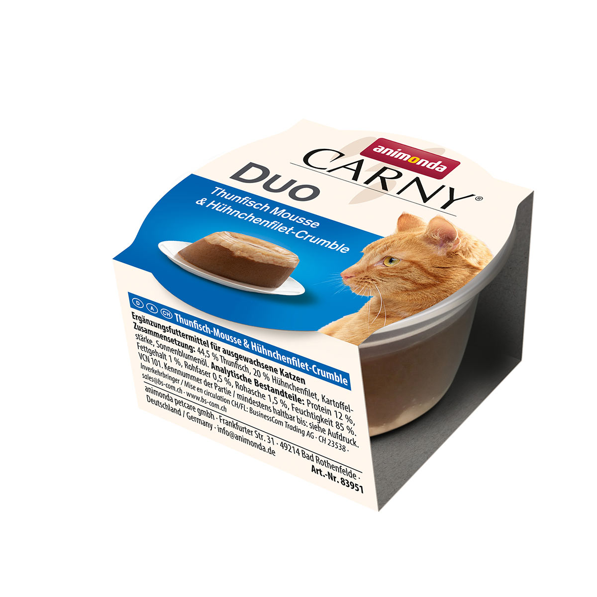 animonda Carny Duo pěna z tuňáka a kuřecího filetu s droby 24× 70 g