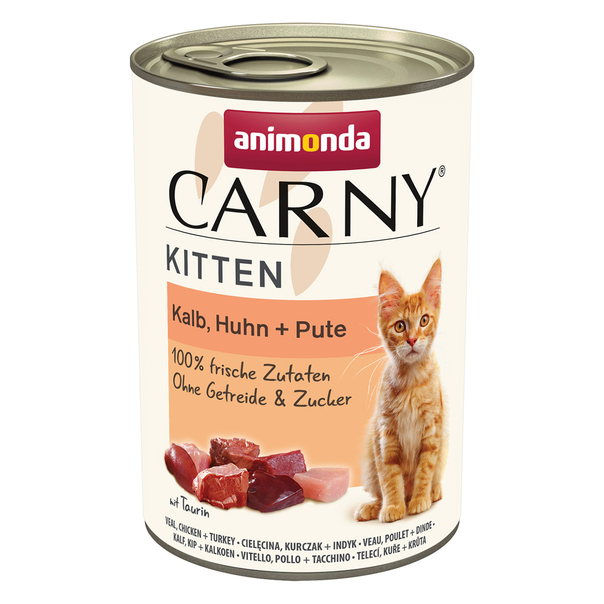animonda Carny Kitten telecí, kuřecí a krůtí 24× 400 g